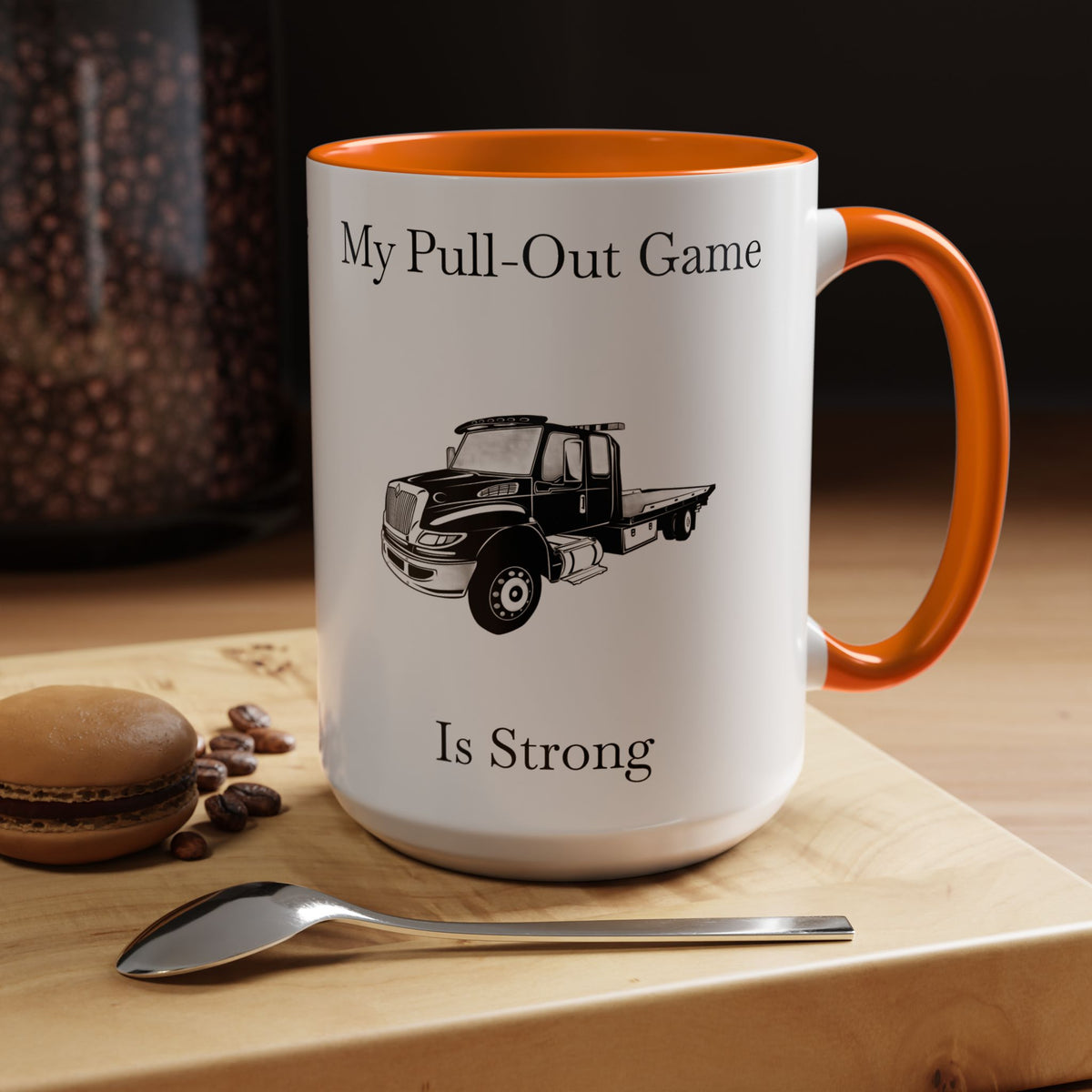Pull Out Flatbed Tow Truck 2-Tone Coffee Mug