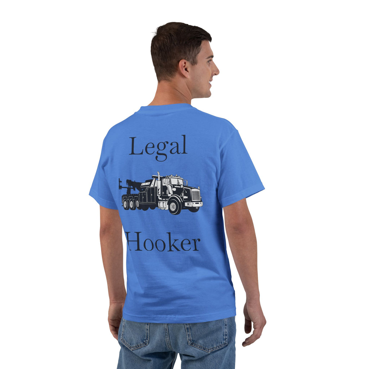 Legal H**ker Heavy Tow Truck Men's Short-Sleeve Crewneck Tee