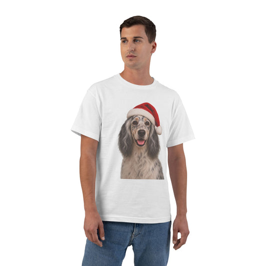 Santa Paws English Setter Men's Short-Sleeve Crewneck Tee