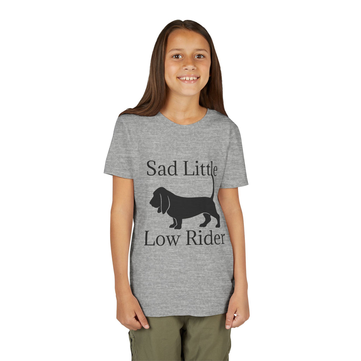 Sad Little Low Rider Youth Unisex Short Sleeve Crewneck Tee
