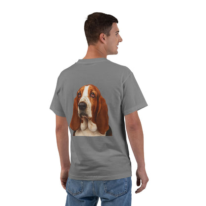 Basset Head Men's Short-Sleeve Crewneck Tee