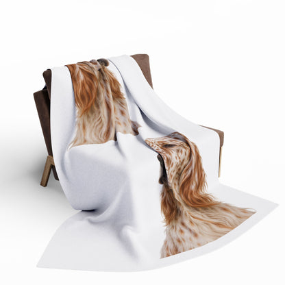 English Setter Head Arctic Fleece Blanket