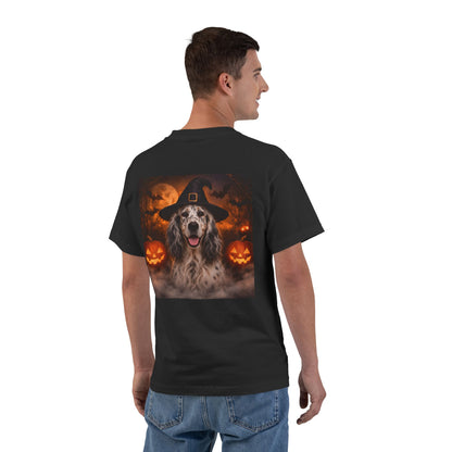 Witch Hat Pack English Setter Men's Short-Sleeve Crewneck Tee