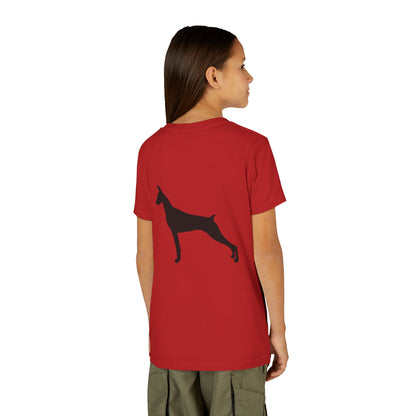 Doberman Head Youth Unisex Short Sleeve Crewneck Tee