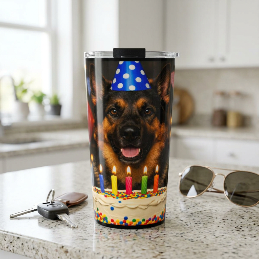 Birthday Buddy German Shepherd Tumbler