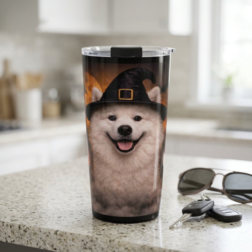 Witch Hat Pack Samoyed Tumbler