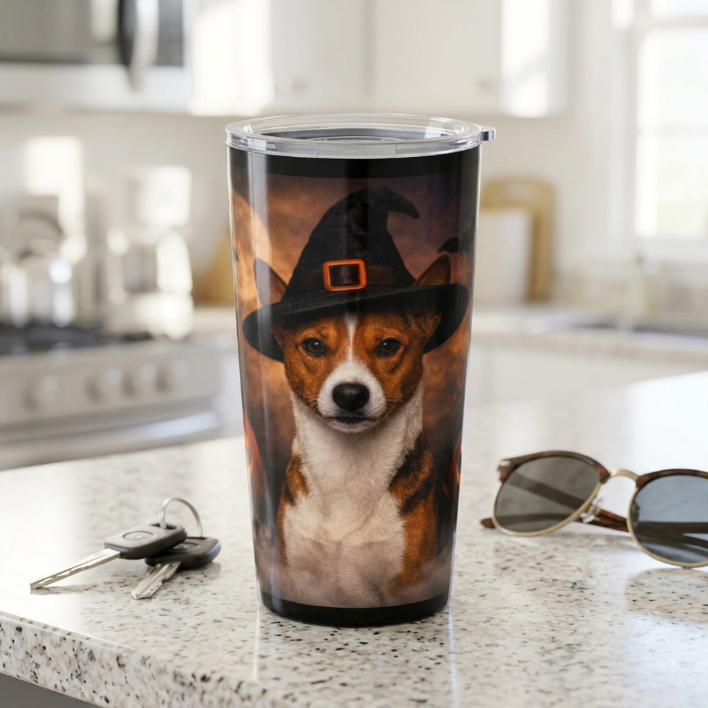 Witch Hat Pack Basenji Tumbler