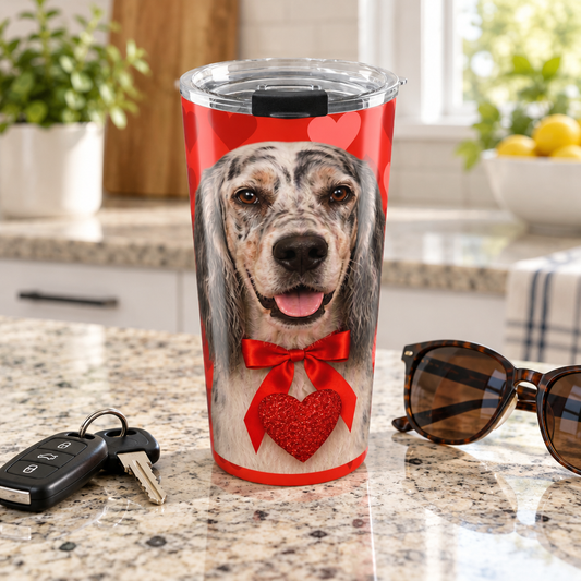 Cupid's Companion English Setter Tumbler