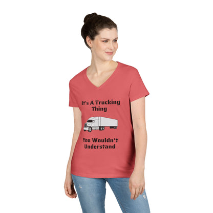 Trucking Thing Women's V-Neck Tee