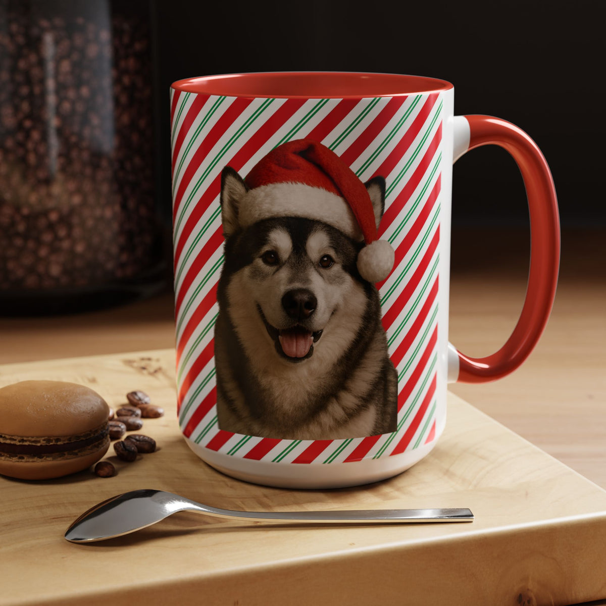 Santa Paws Malamute 2-Tone Coffee Mug