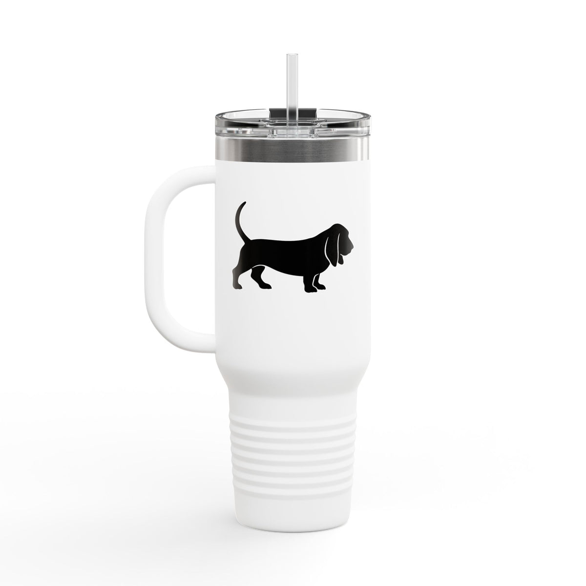 Basset Silhouette Insulated Travel Mug