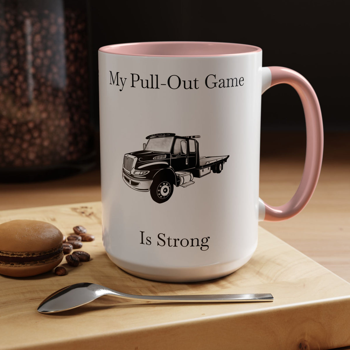 Pull Out Flatbed Tow Truck 2-Tone Coffee Mug