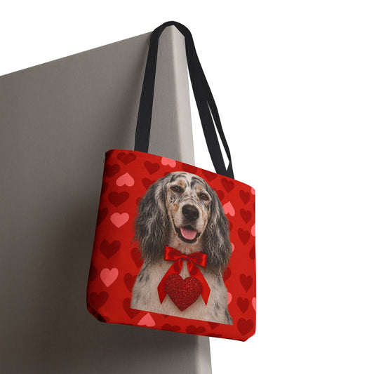 Cupid's Companion English Setter Tote Bag