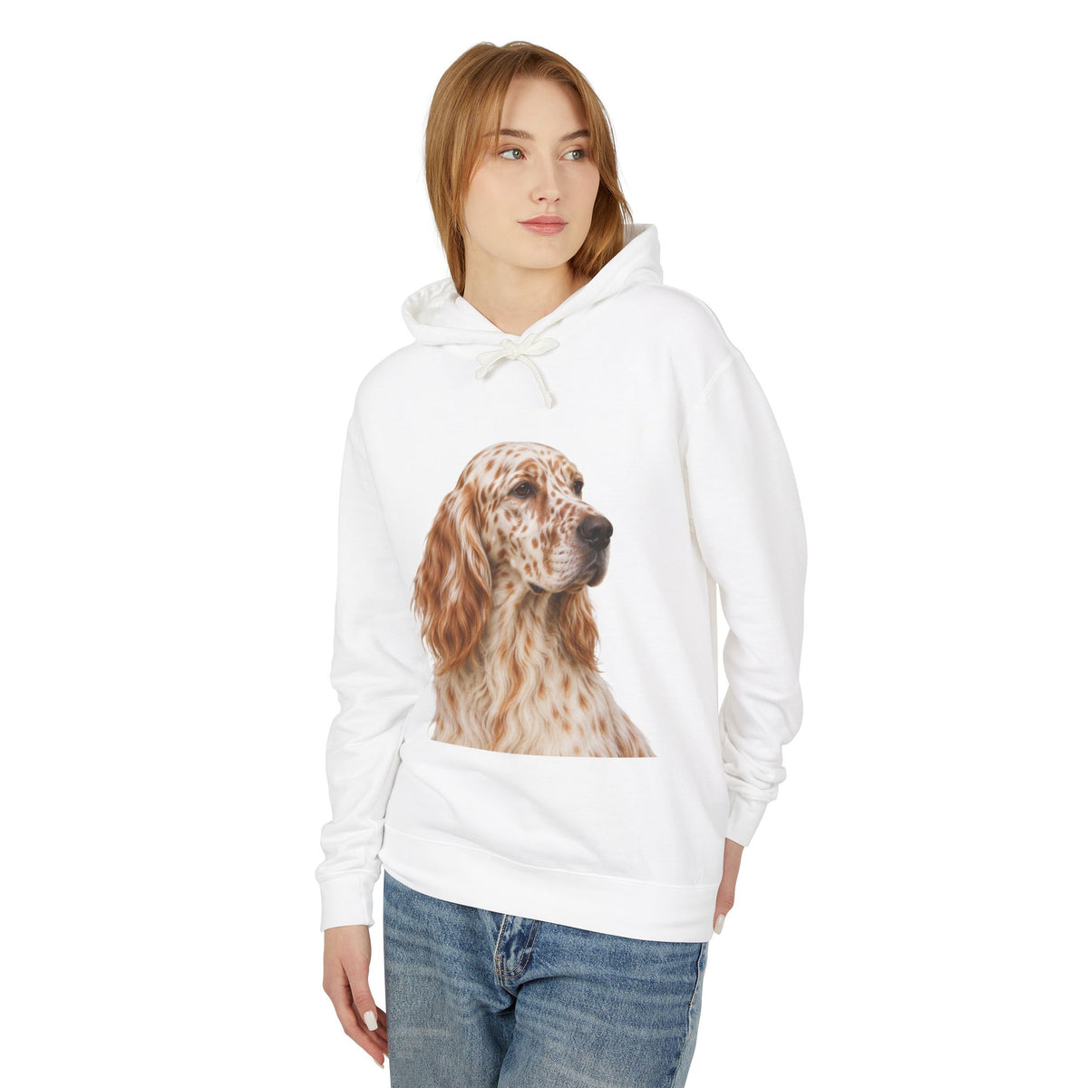 English Setter Head Unisex Lightweight Hoodie