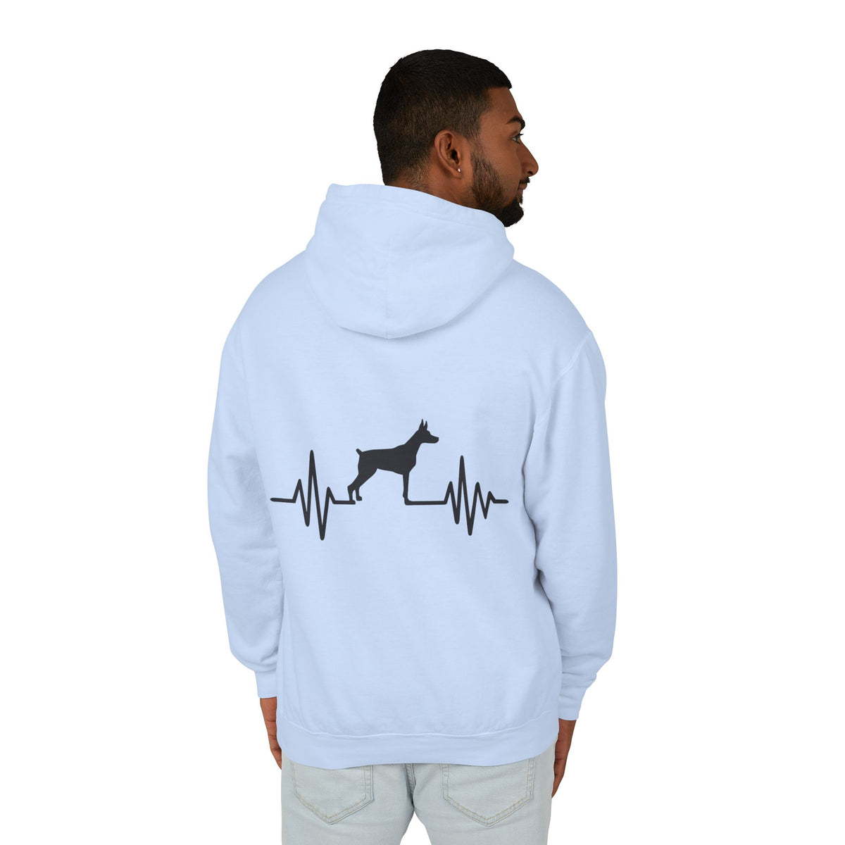 My Heart Beats For Dobermans Unisex Lightweight Hoodie