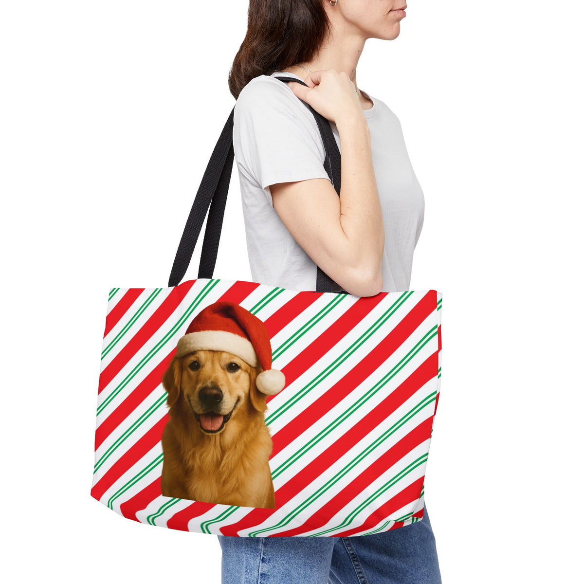 Santa Paws Golden Weekender Tote Bag