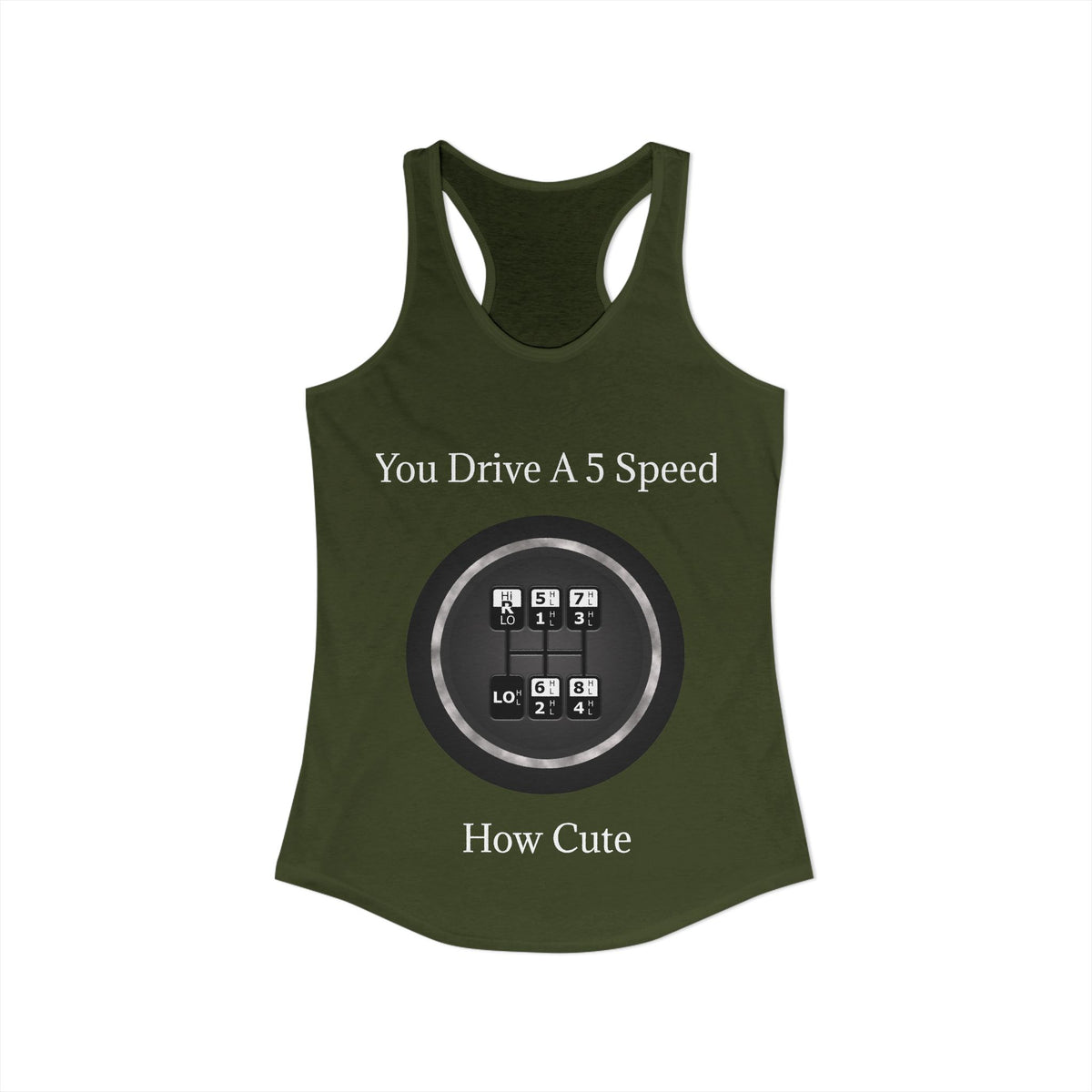 5 Speed How Cute Women's Racerback Tank