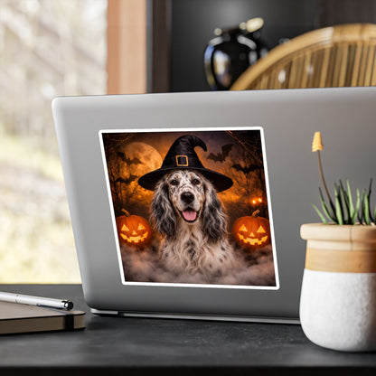 Witch Hat Pack English Setter Vinyl Decal