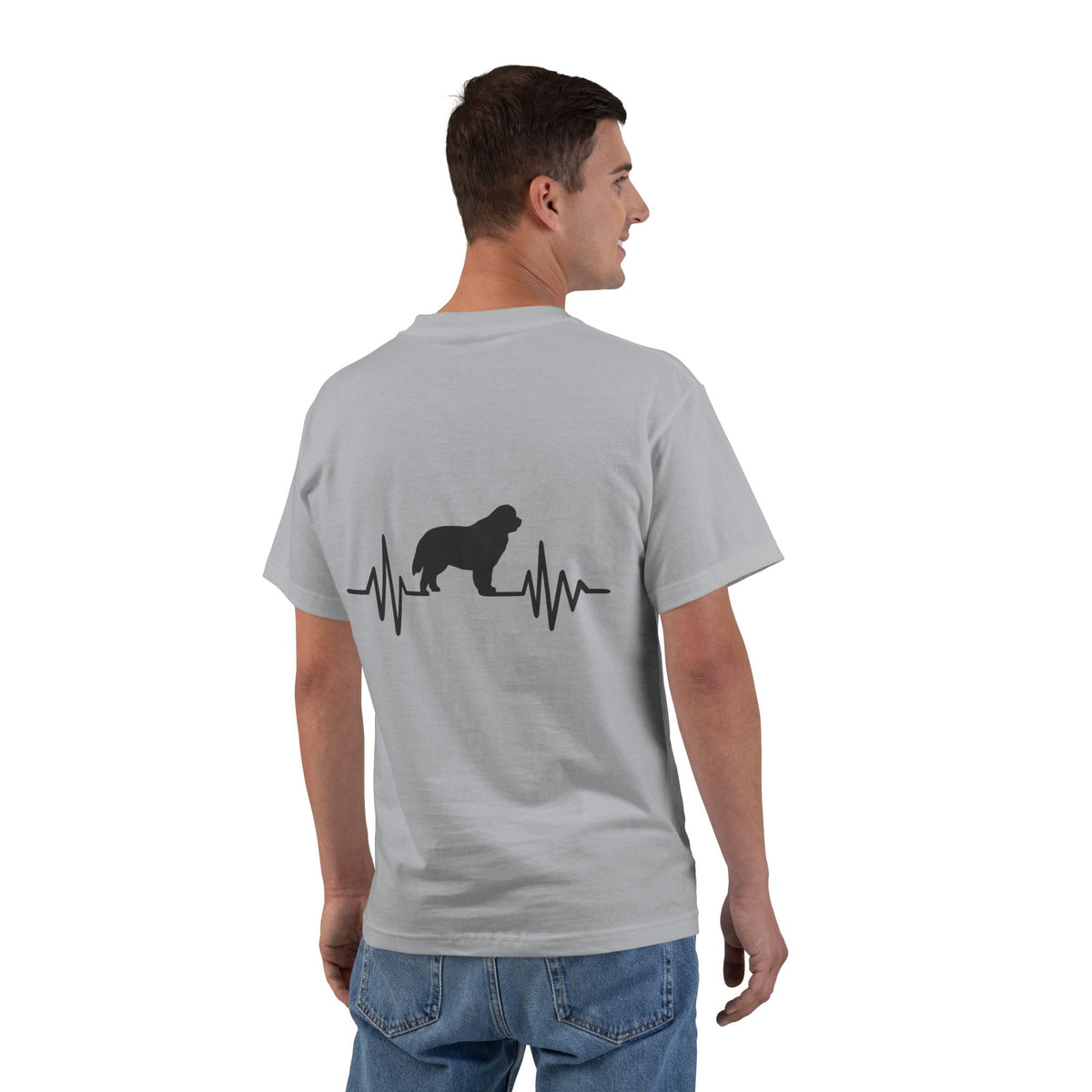 My Heart Beats For Newfies Men's Short-Sleeve Crewneck Tee