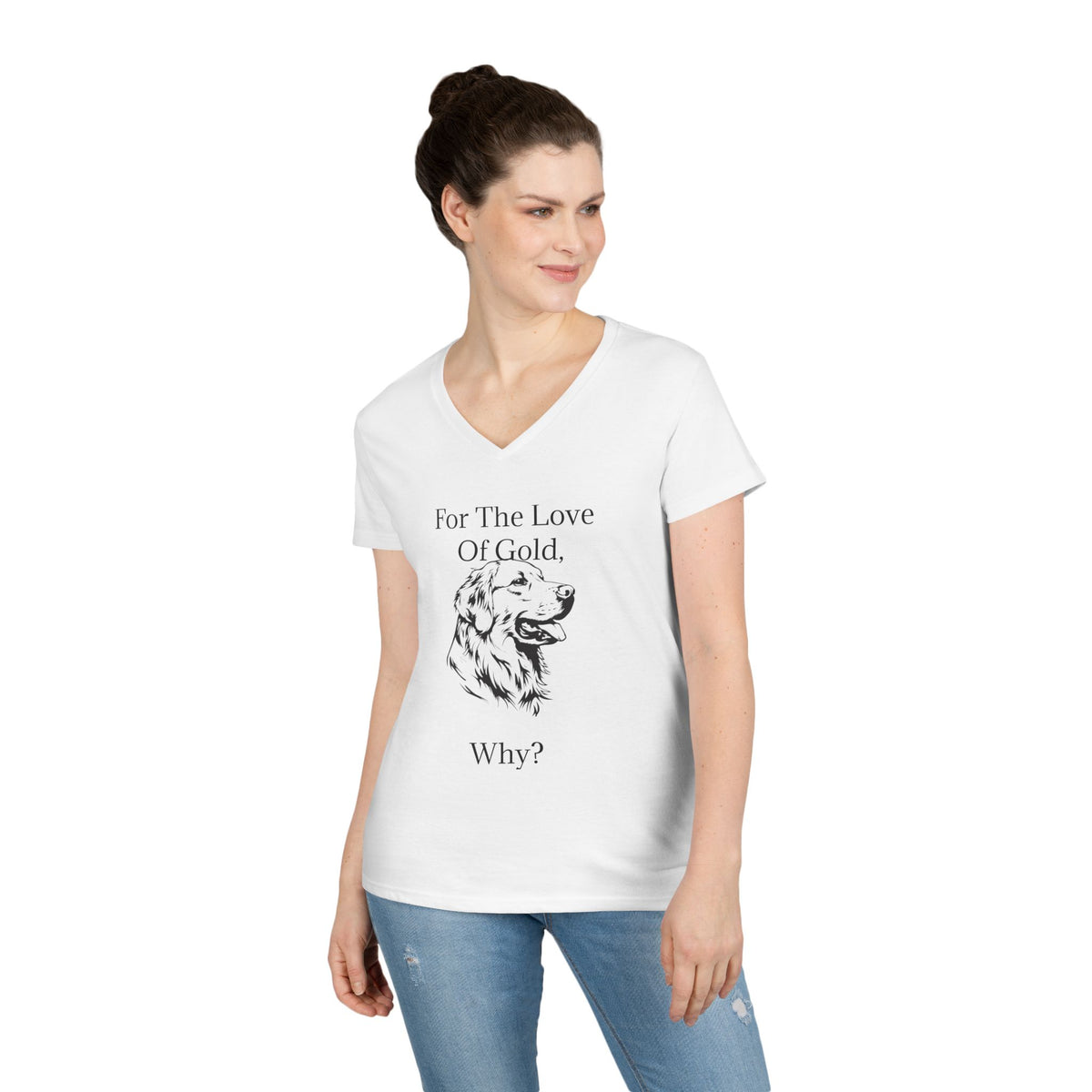For The Love Of Gold Women's V-Neck Tee