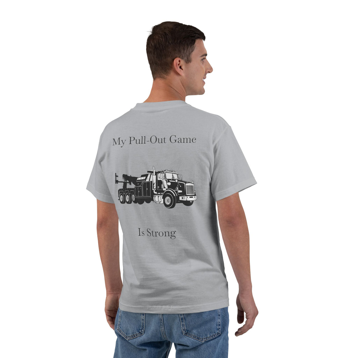 Pull Out Heavy Tow Truck Men's Short-Sleeve Crewneck Tee
