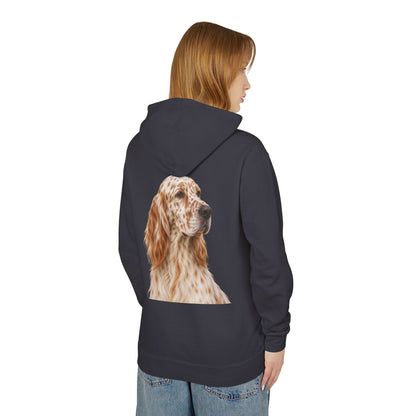English Setter Head Unisex Lightweight Hoodie