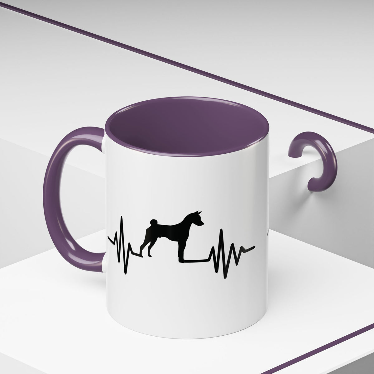 My Heart Beats For Basenjis 2-Tone Coffee Mug