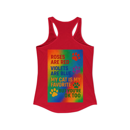 Roses Are Red Cat Women's Racerback Tank