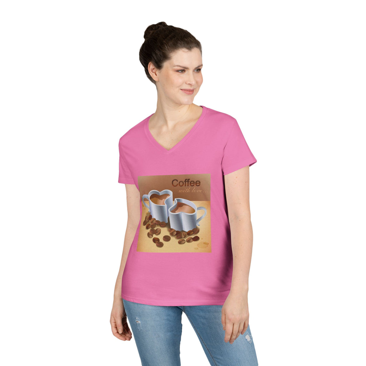 Coffee With Love Women's V-Neck Tee