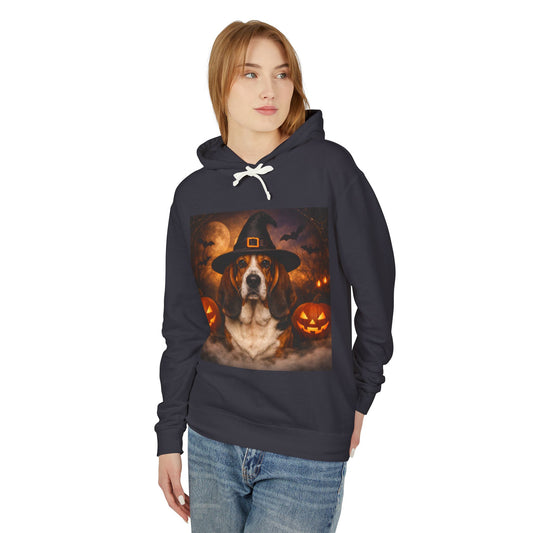 Witch Hat Pack Basset Unisex Lightweight Hoodie