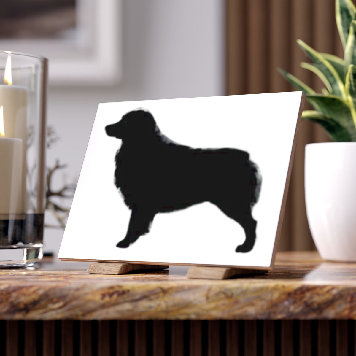 Aussie Silhouette Ceramic Photo Tile