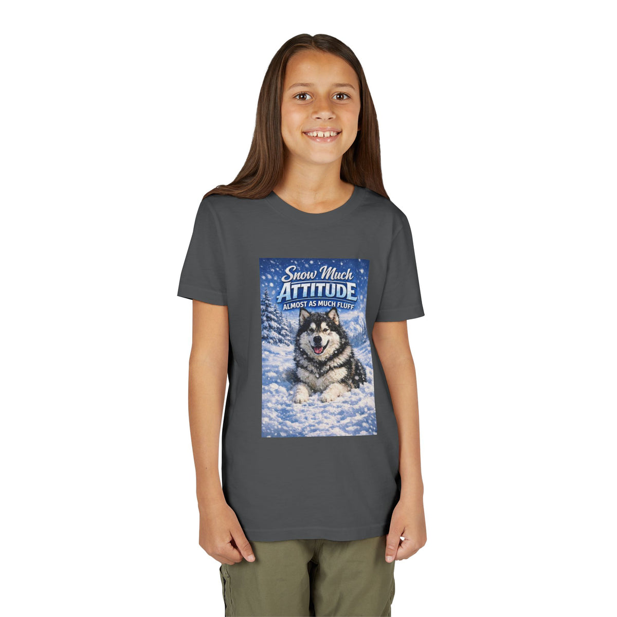 Snow Much Attitude Youth Unisex Short Sleeve Crewneck Tee