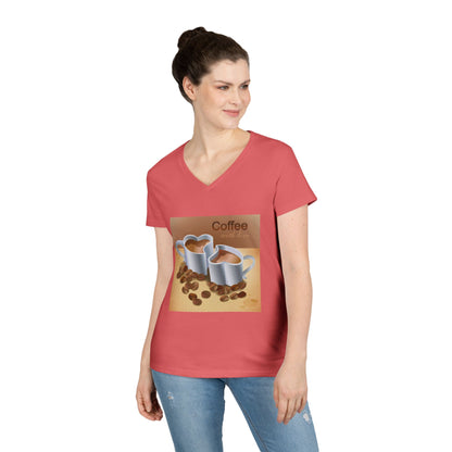 Coffee With Love Women's V-Neck Tee