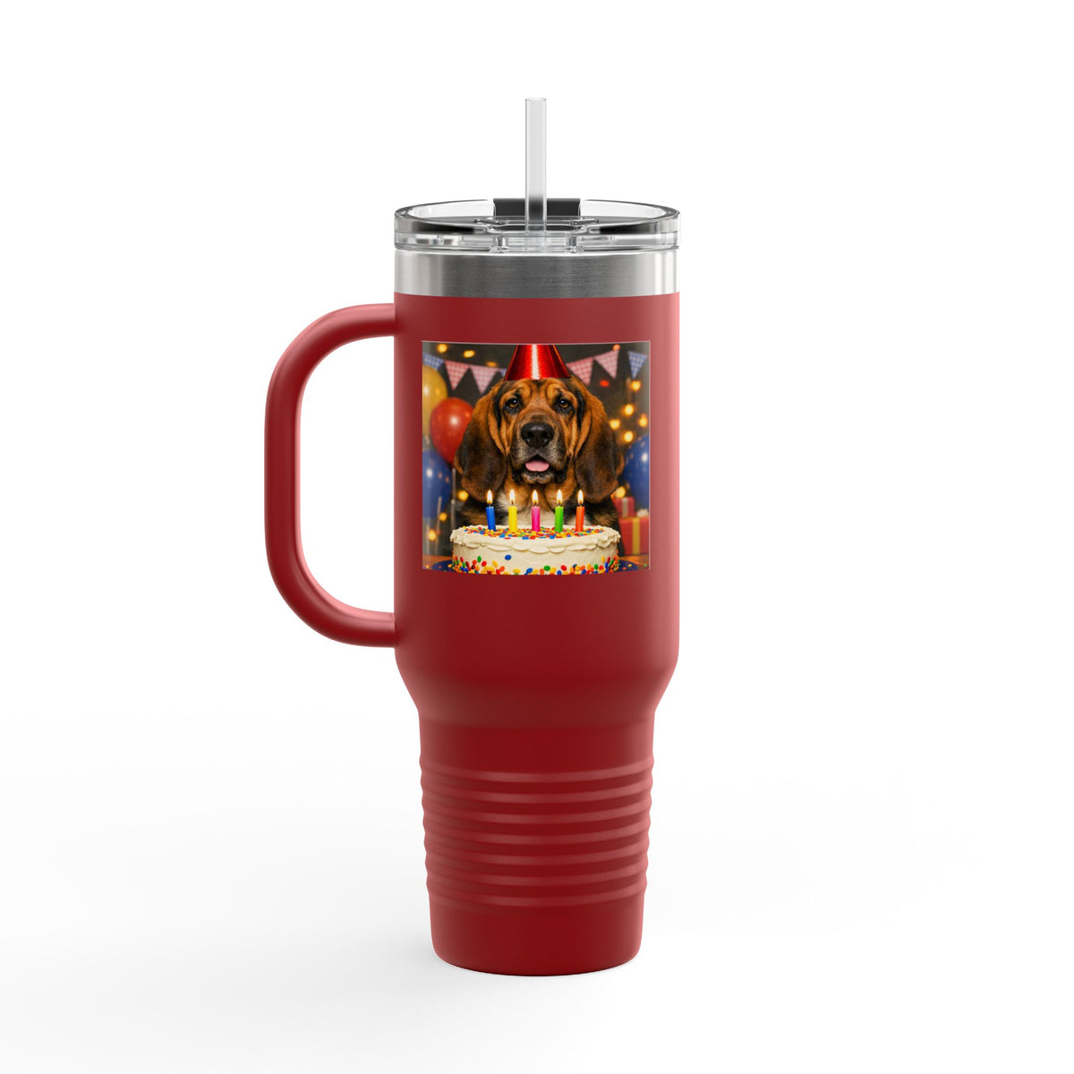 Birthday Buddy Bloodhound Insulated Travel Mug