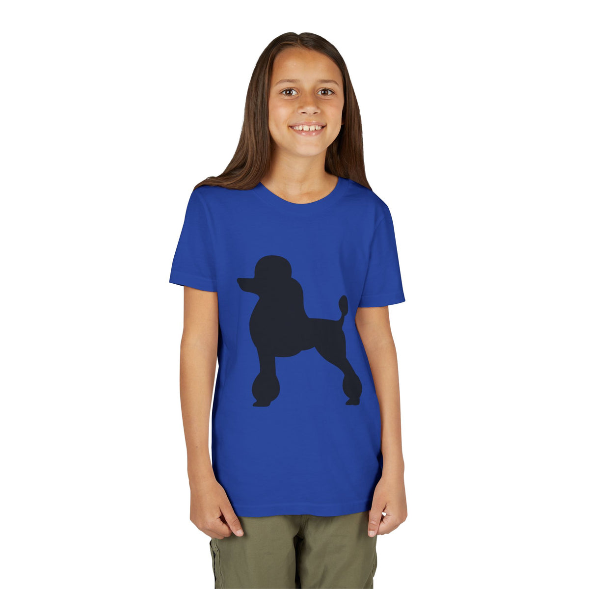 Poodle Silhouette Youth Unisex Short Sleeve Crewneck Tee