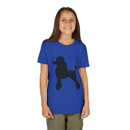 Poodle Silhouette Youth Unisex Short Sleeve Crewneck Tee
