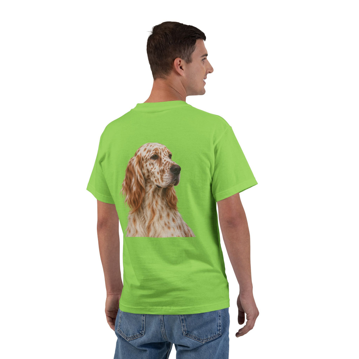 English Setter Head Men's Short-Sleeve Crewneck Tee