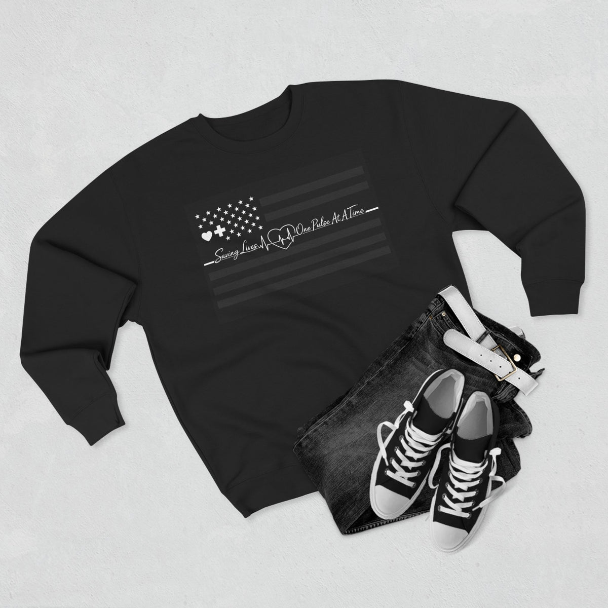 Thin White Line Unisex Crewneck Sweatshirt