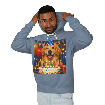 Birthday Buddy Golden Unisex Lightweight Hoodie