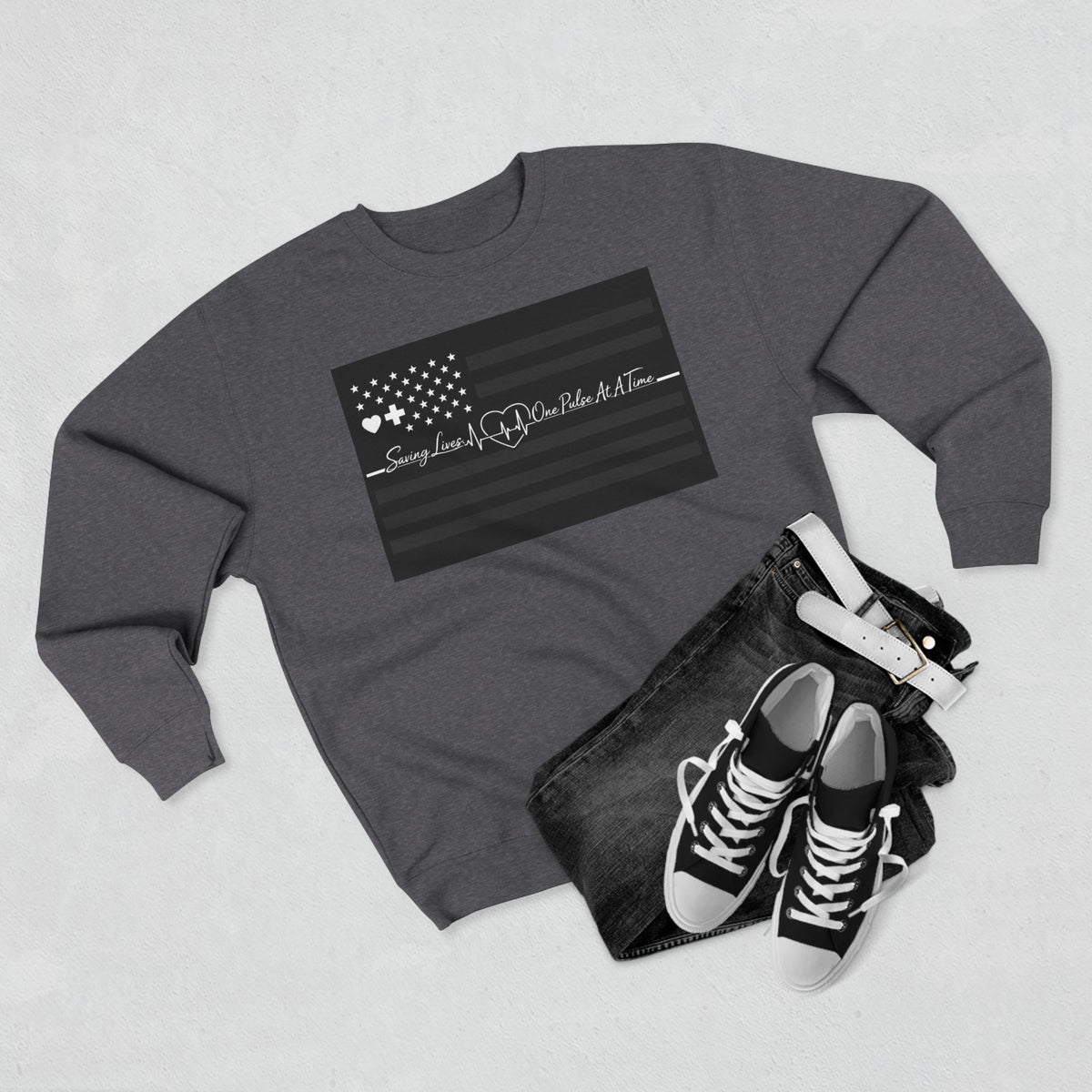 Thin White Line Unisex Crewneck Sweatshirt