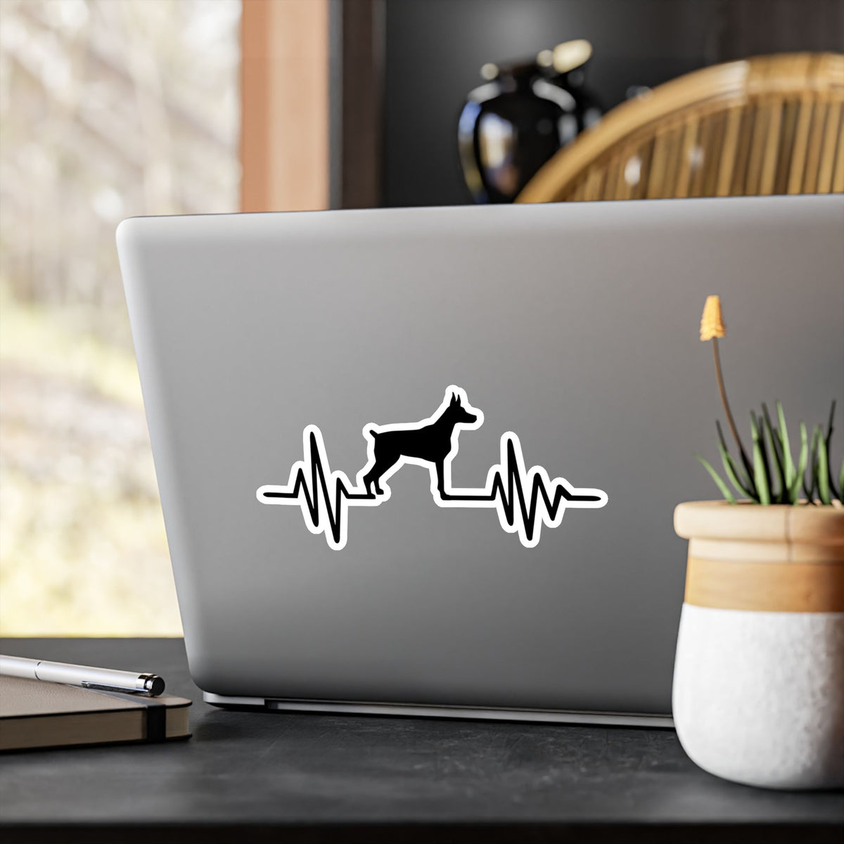 My Heart Beats For Dobermans Vinyl Decal