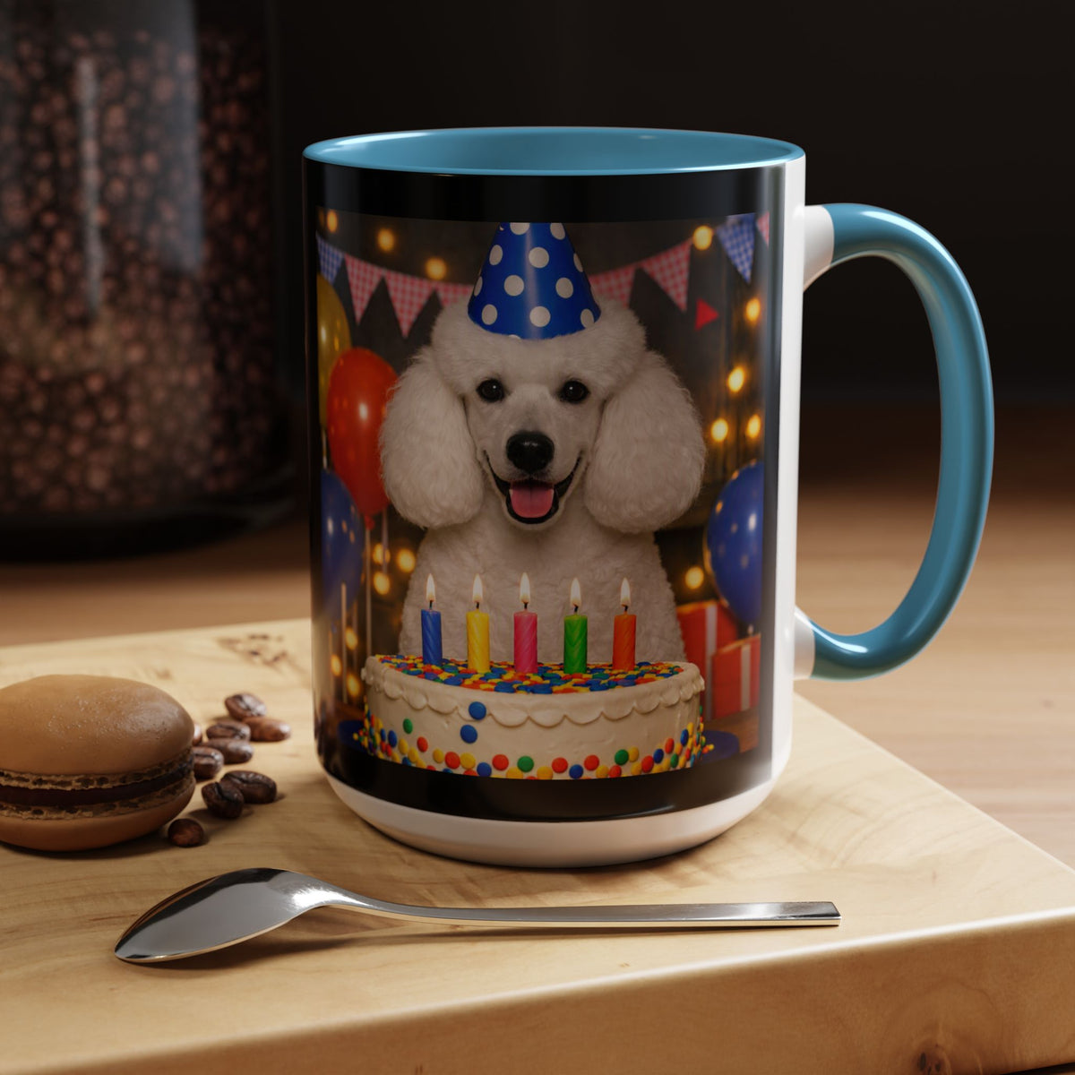 Birthday Buddy Poodle 2-Tone Coffee Mug