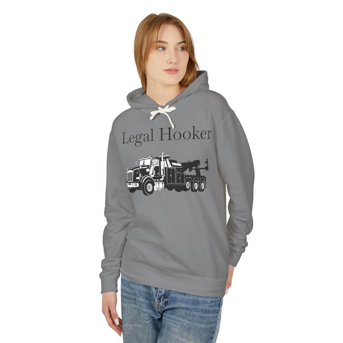 Legal H**ker Heavy Tow Truck Unisex Lightweight Hoodie