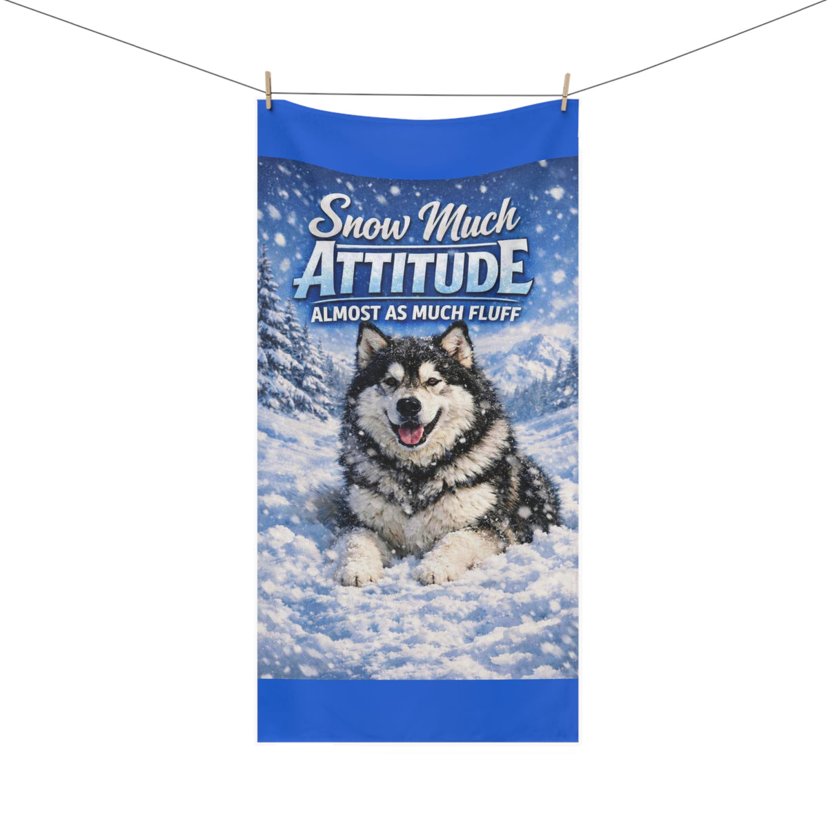 Snow Much Attitude Mink-Cotton  Beach Towel