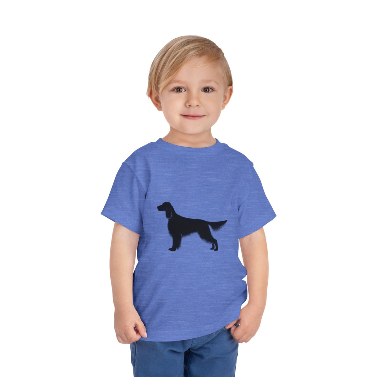 English Setter Silhouette Toddler Unisex Short Sleeve Crewneck Tee