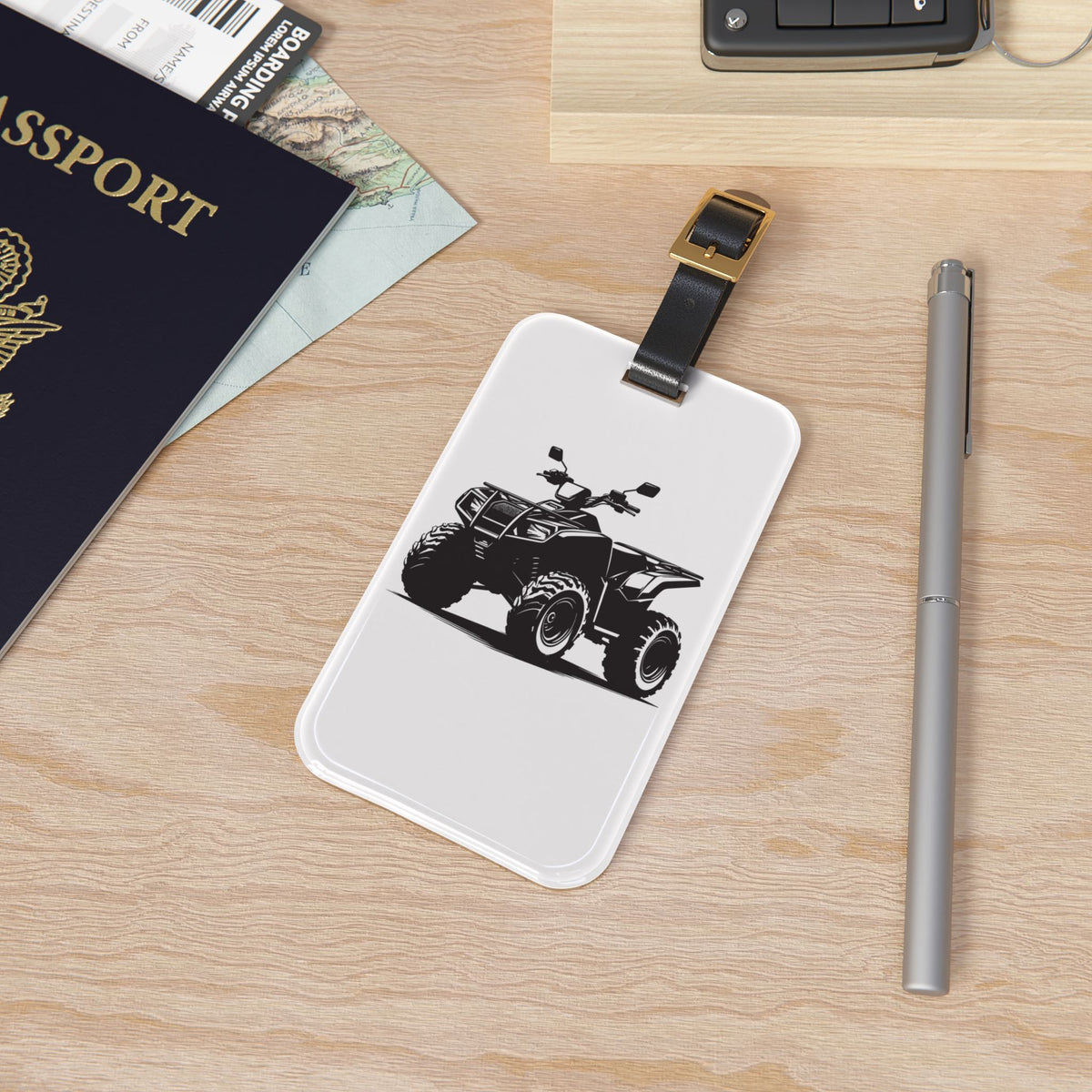 Off The Beaten Path Quad Leather Strap Luggage Tag