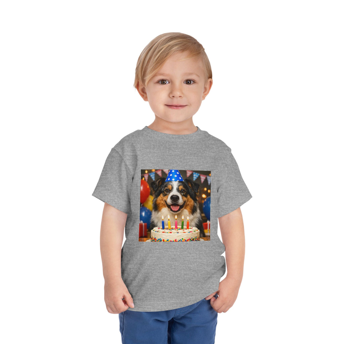 Birthday Buddy Aussie Toddler Unisex Short Sleeve Crewneck Tee