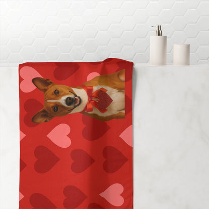 Cupid's Companion Basenji Mink-Cotton  Beach Towel