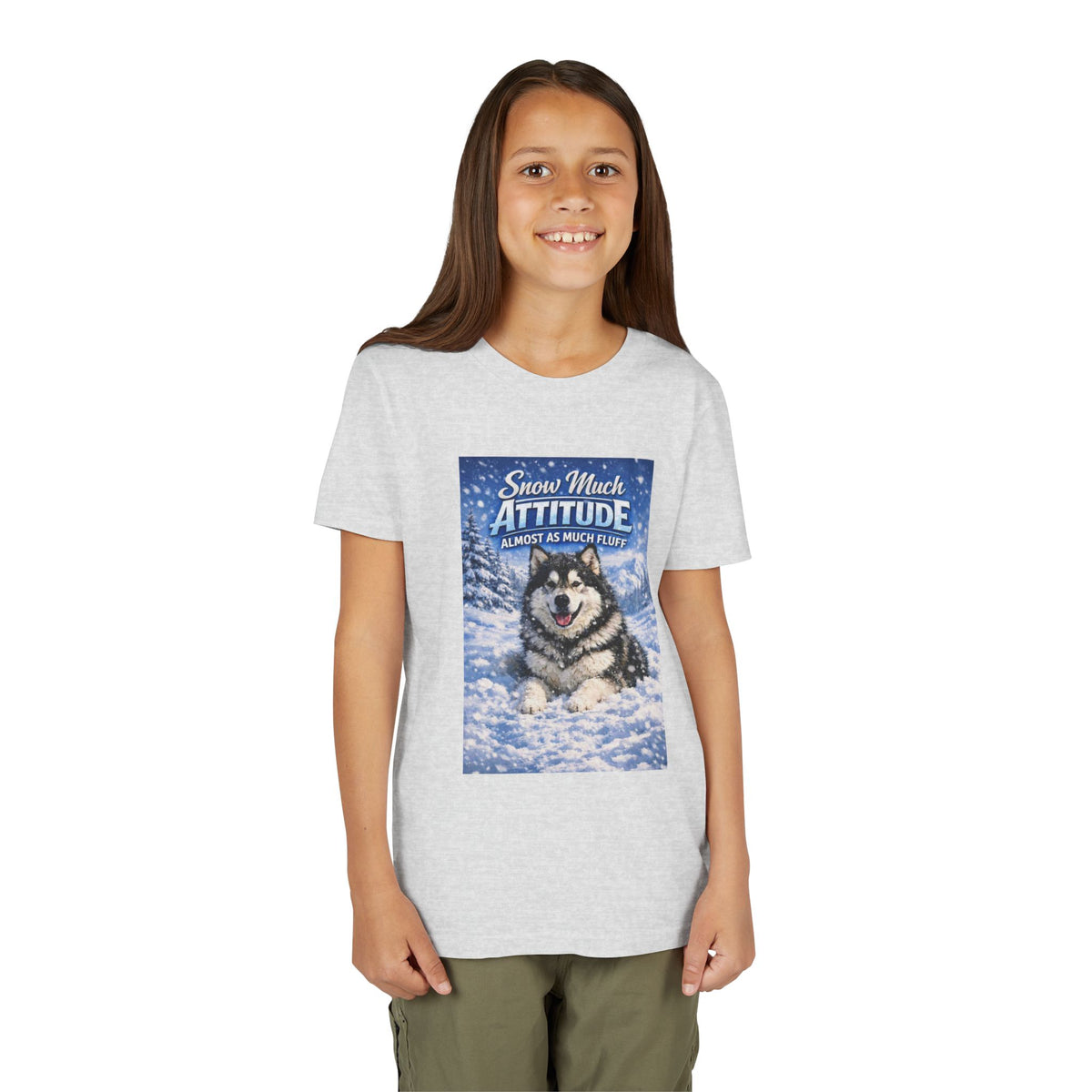 Snow Much Attitude Youth Unisex Short Sleeve Crewneck Tee