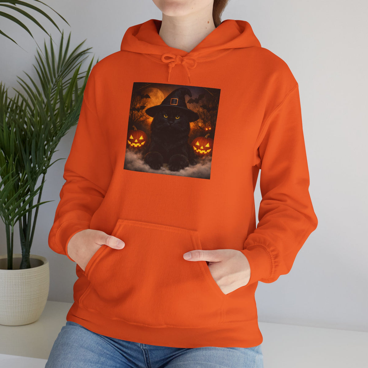 Witch Hat Pack Cat Unisex Hoodie